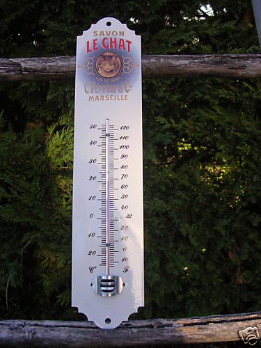 Plaque émaillée thermomètre - plaque,