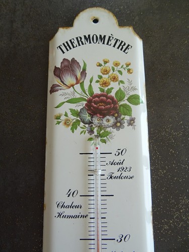 Plaque émaillée thermometre - émaillée,