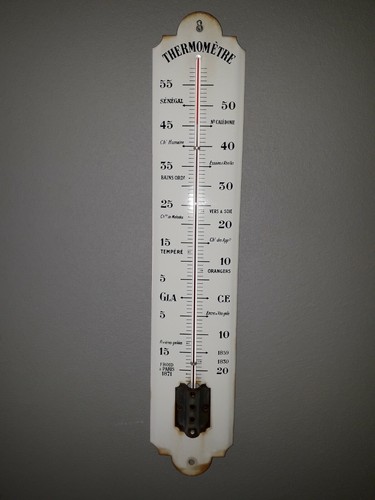 Plaque émaillée thermomètre - émaillée,