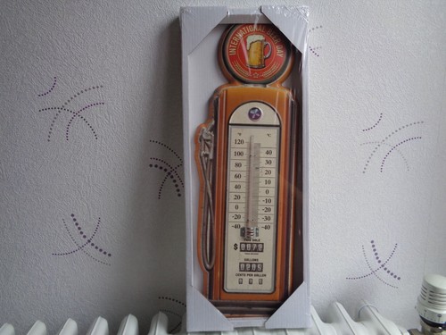 Tole metal thermometre chope - metal,