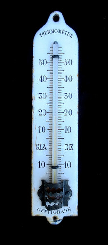 Ancien thermomètre faience - thermomètre, en