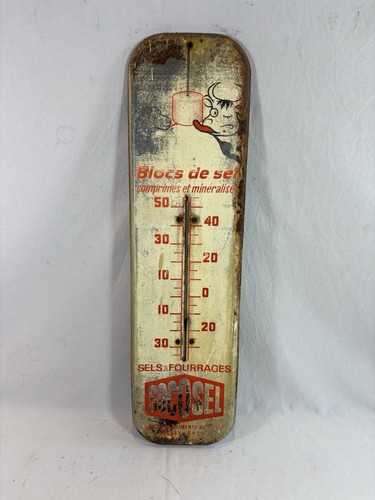 Ancien thermomètre tole - ancien,